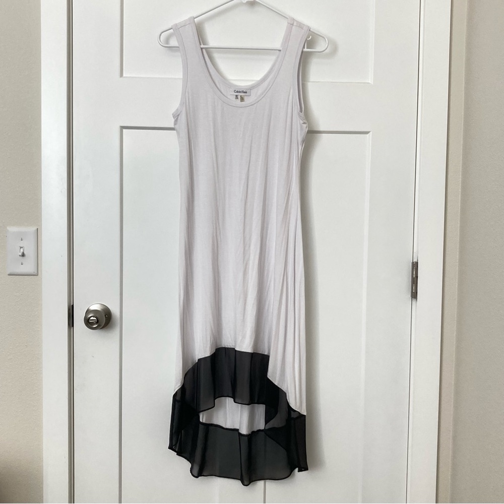 NWOT CALVIN KLEIN Women's Cover Up Hi/Low Hem Tank Dress, Size S/M.